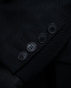 “Christian Dior” 90’s sculpted herringbone chester coat