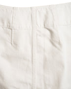 CÉLINE by Phoebe Philo/ Metal Hook Detail Denim Wrap Skirt White