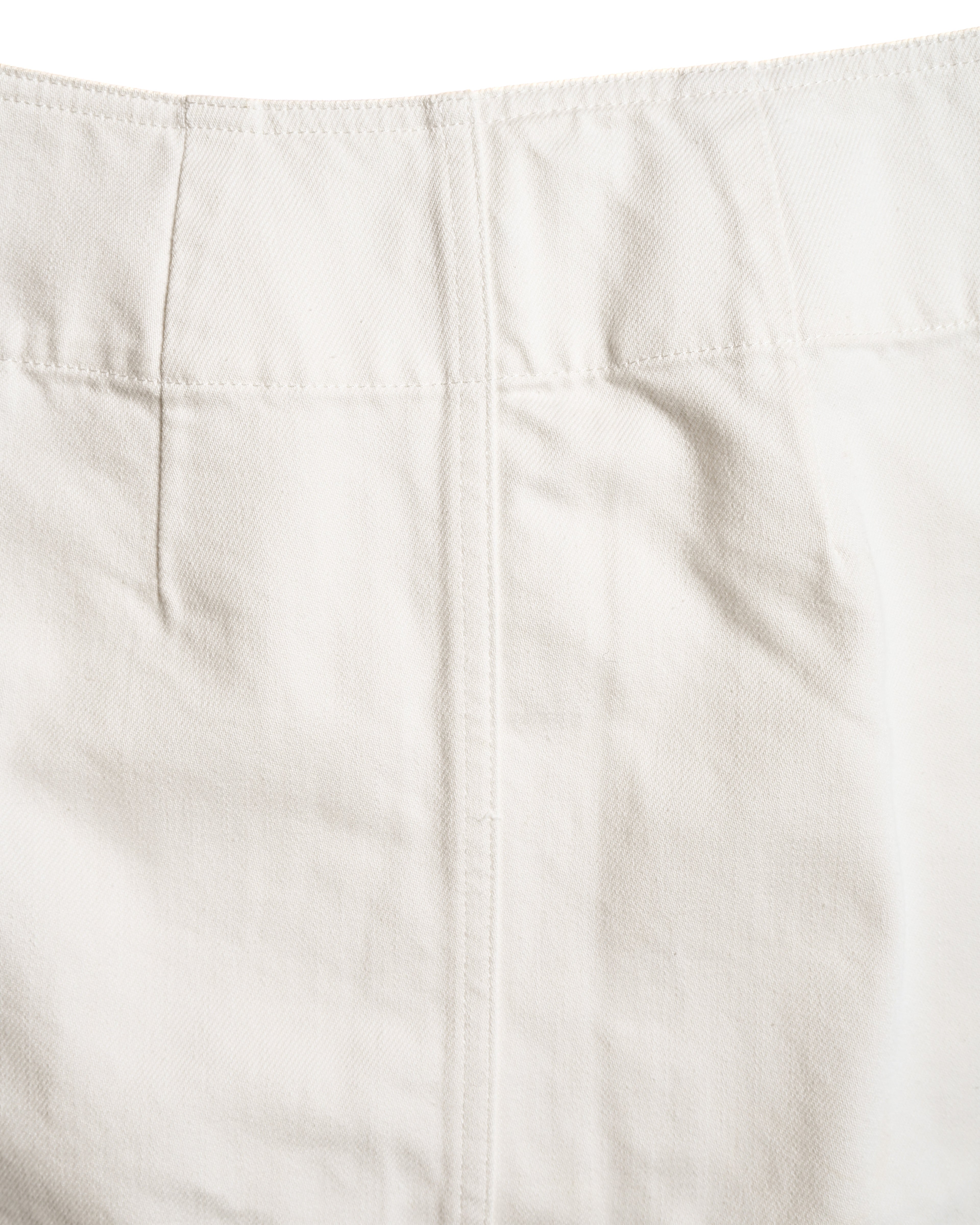 CÉLINE by Phoebe Philo/ Metal Hook Detail Denim Wrap Skirt White