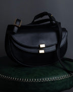 "Chloe" Georgia double flap design leather bag