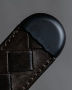 "BOTTEGA VENETA" Intrecciato technique leather belt