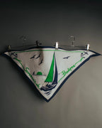 "Vintage" Souvenir de bretagne marine scarf