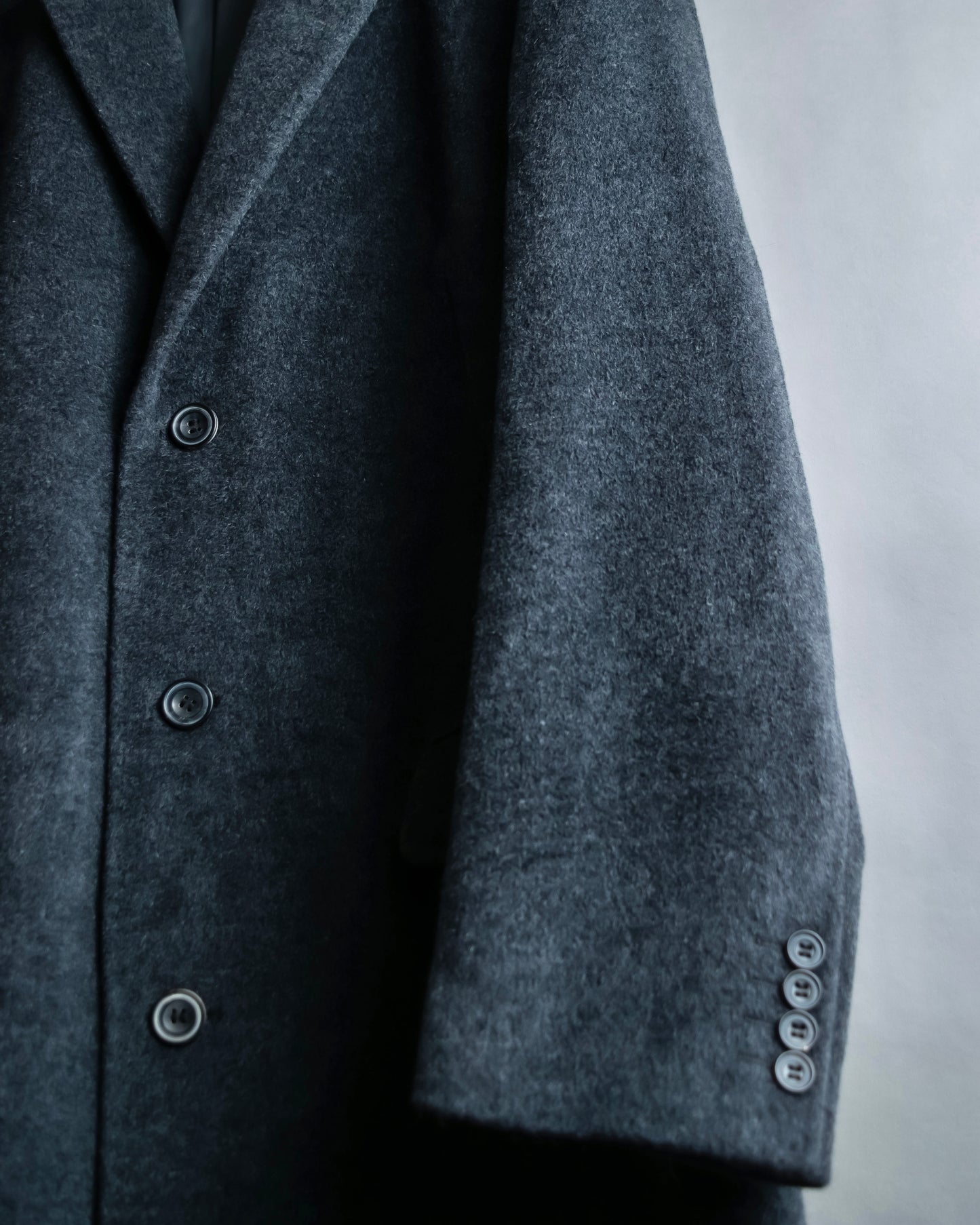 "GIANERANCO FERRE" Angora wool blend long chester coat