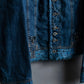 “D&G” Tweed attached bijou button denim jacket