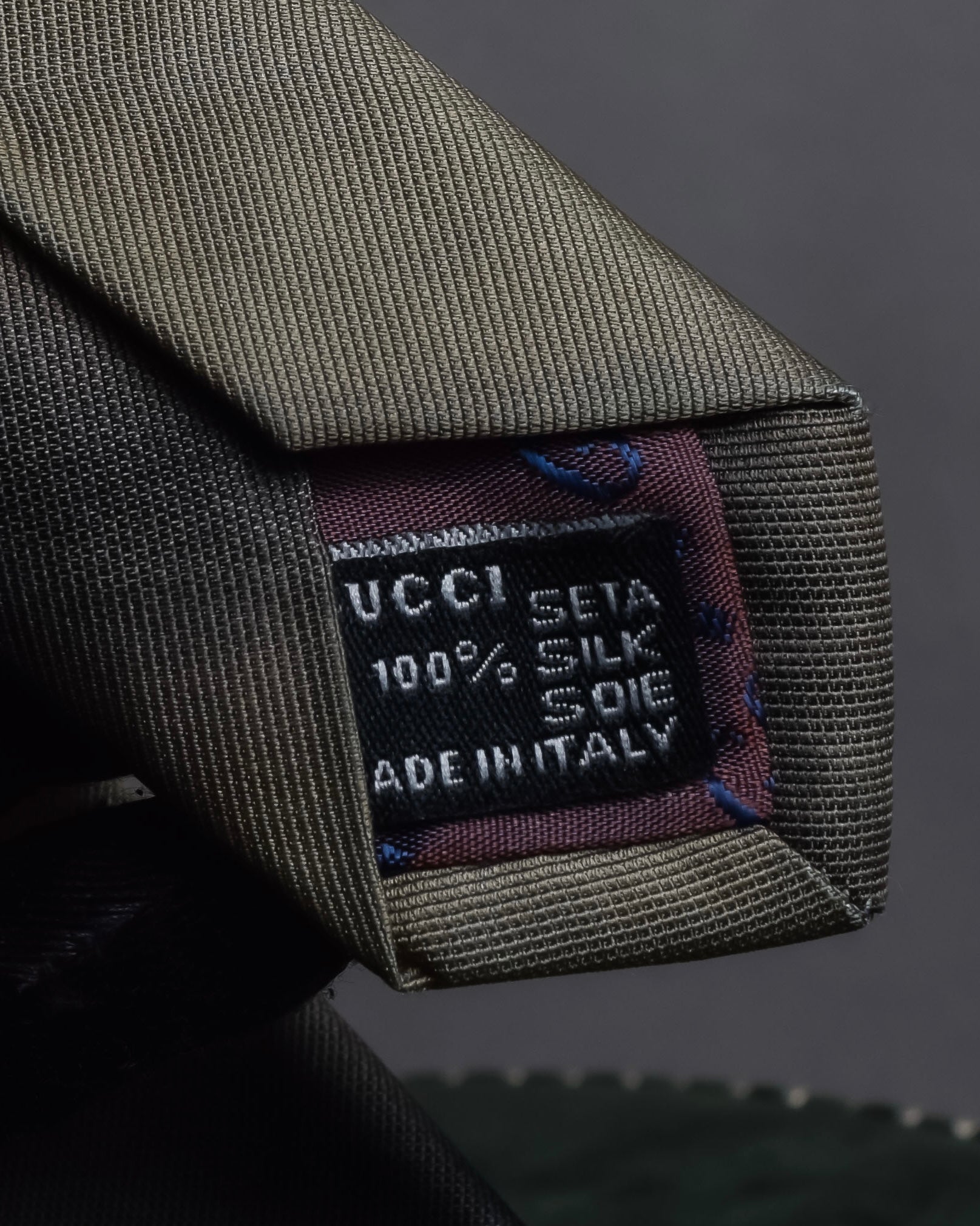 "GUCCI" Gradient dyed gradation silk necktie