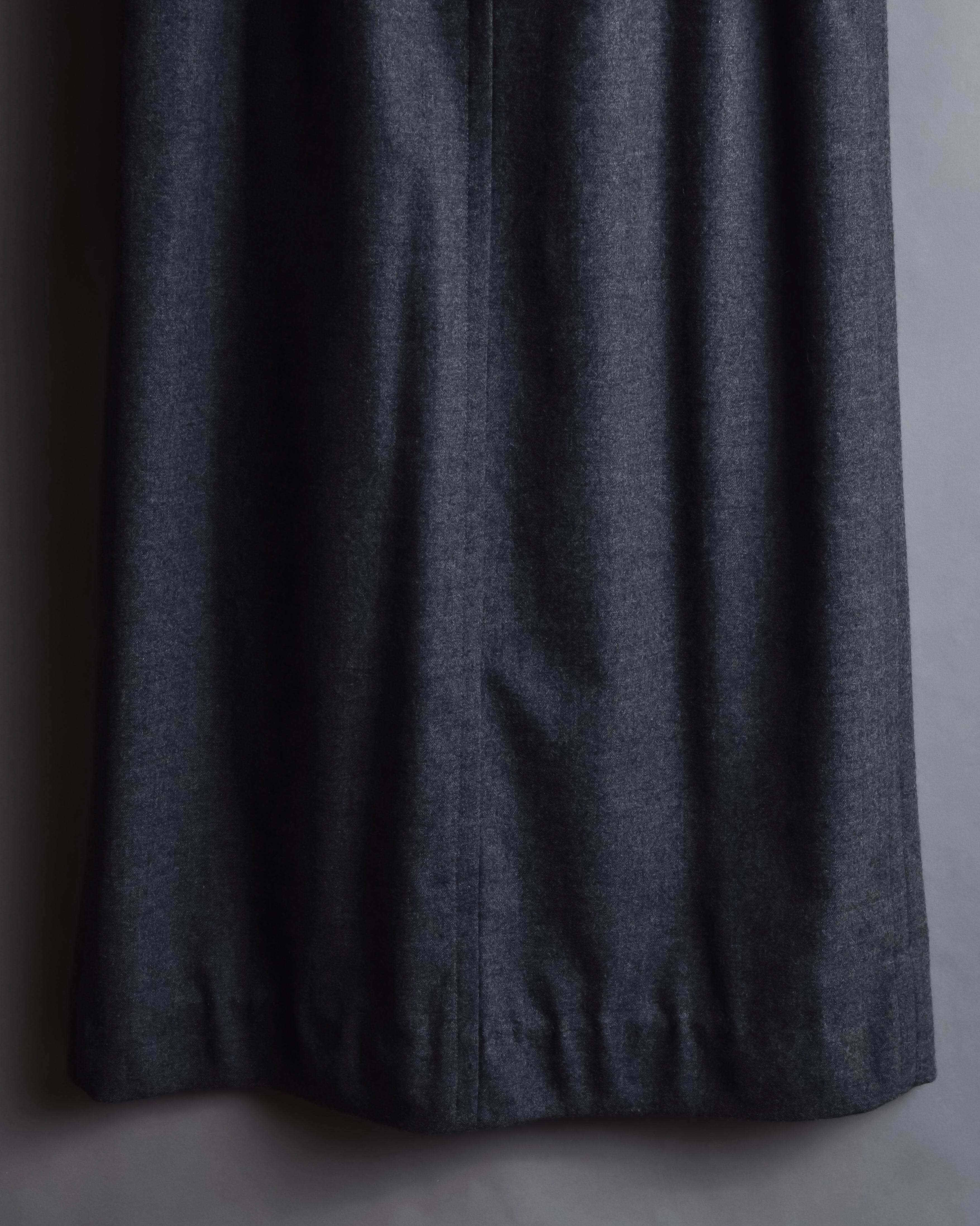 "HERMES" Margiela period semi-flared wool skirt
