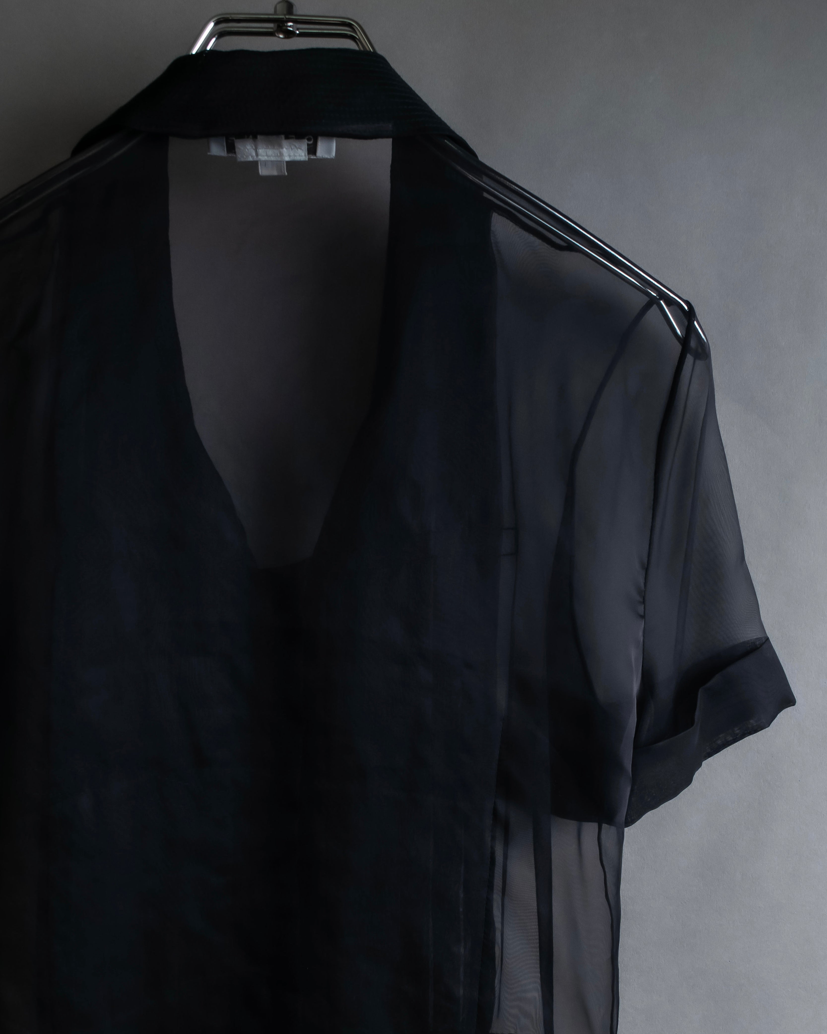 "CELINE" See-through layered design shirt & skirt set up