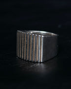 "GUCCI" Striped design sterling silver ring