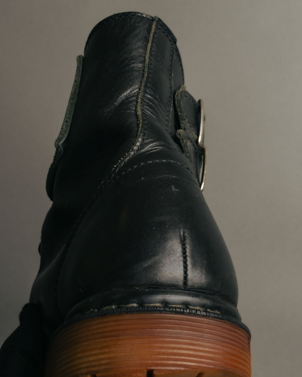 “COMME des GARÇONS HOMME”
00’s-10’s Double buckle leather combat boots