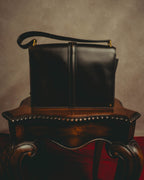-SPECIAL- "HERMES" 50's Vintage box calf leather shoulder bag