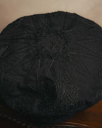 -SPECIAL- "Christian Dior" 20's Intricately embroidered botanical sailor cap