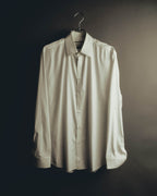 "GUCCI" 10's-20's Minimal ivory dress shirt