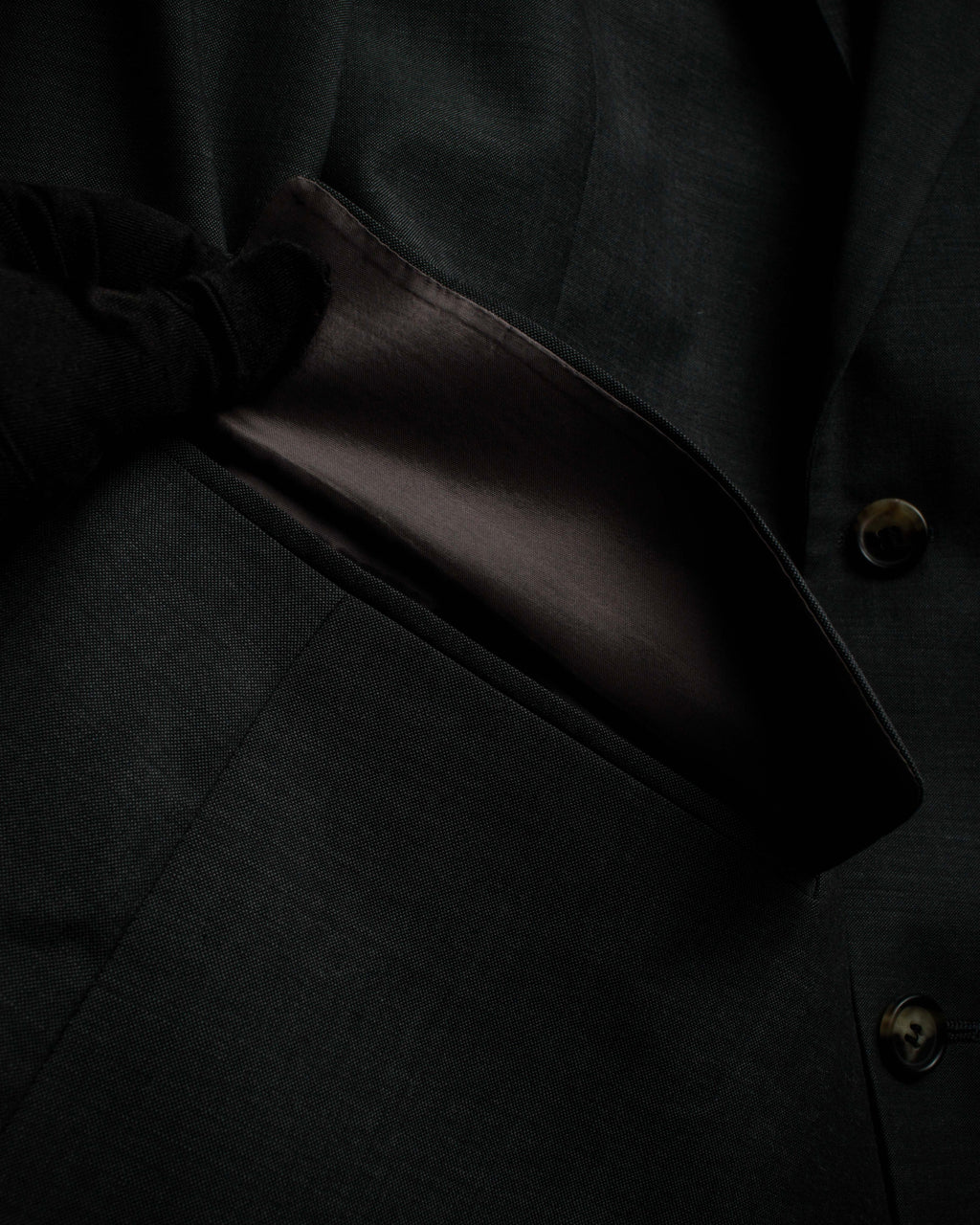 "HUGO BOSS" Fine-gauge wool khaki gray set up