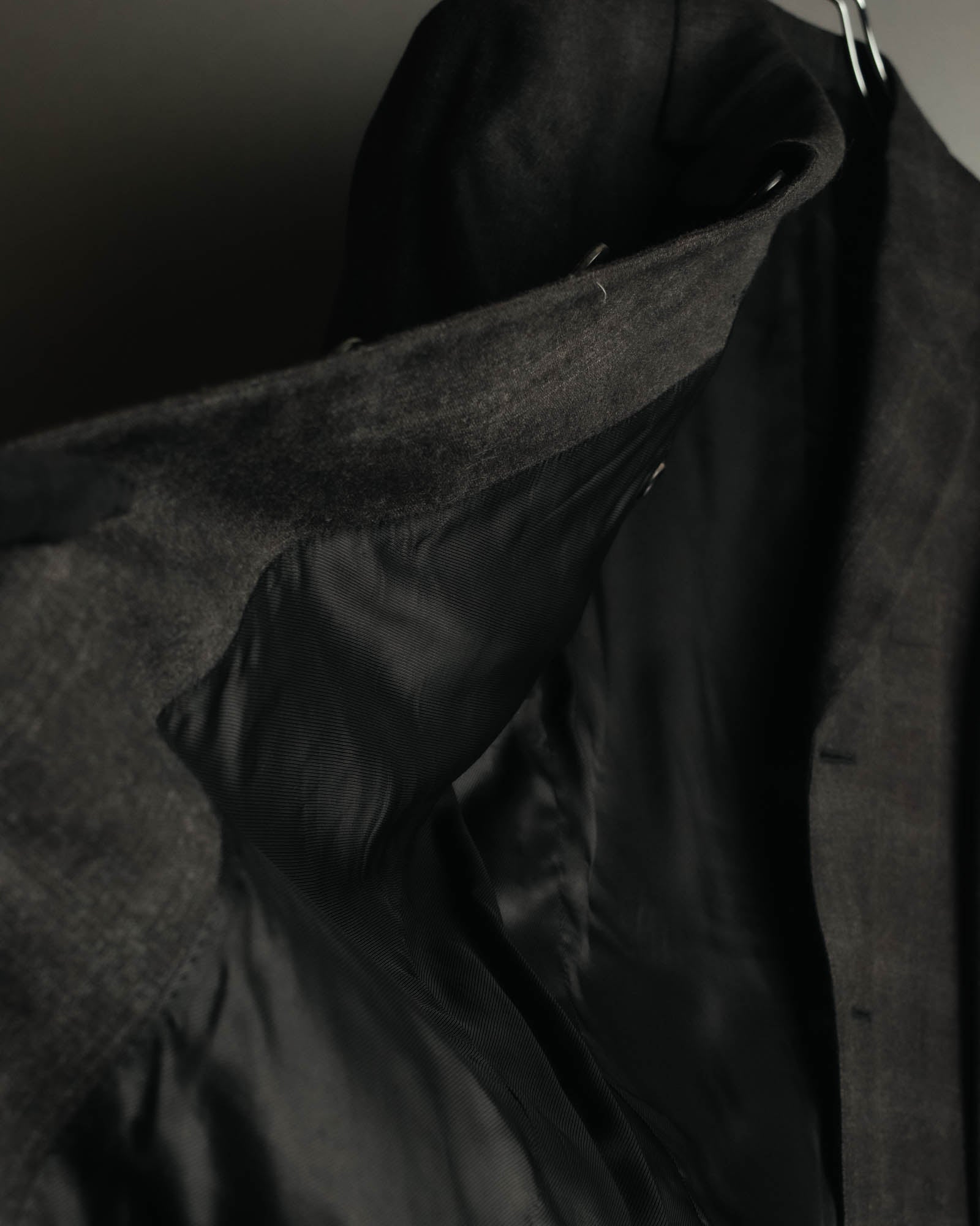 “PRADA” 90’s-00’s Wool cashmere checked tailored jacket