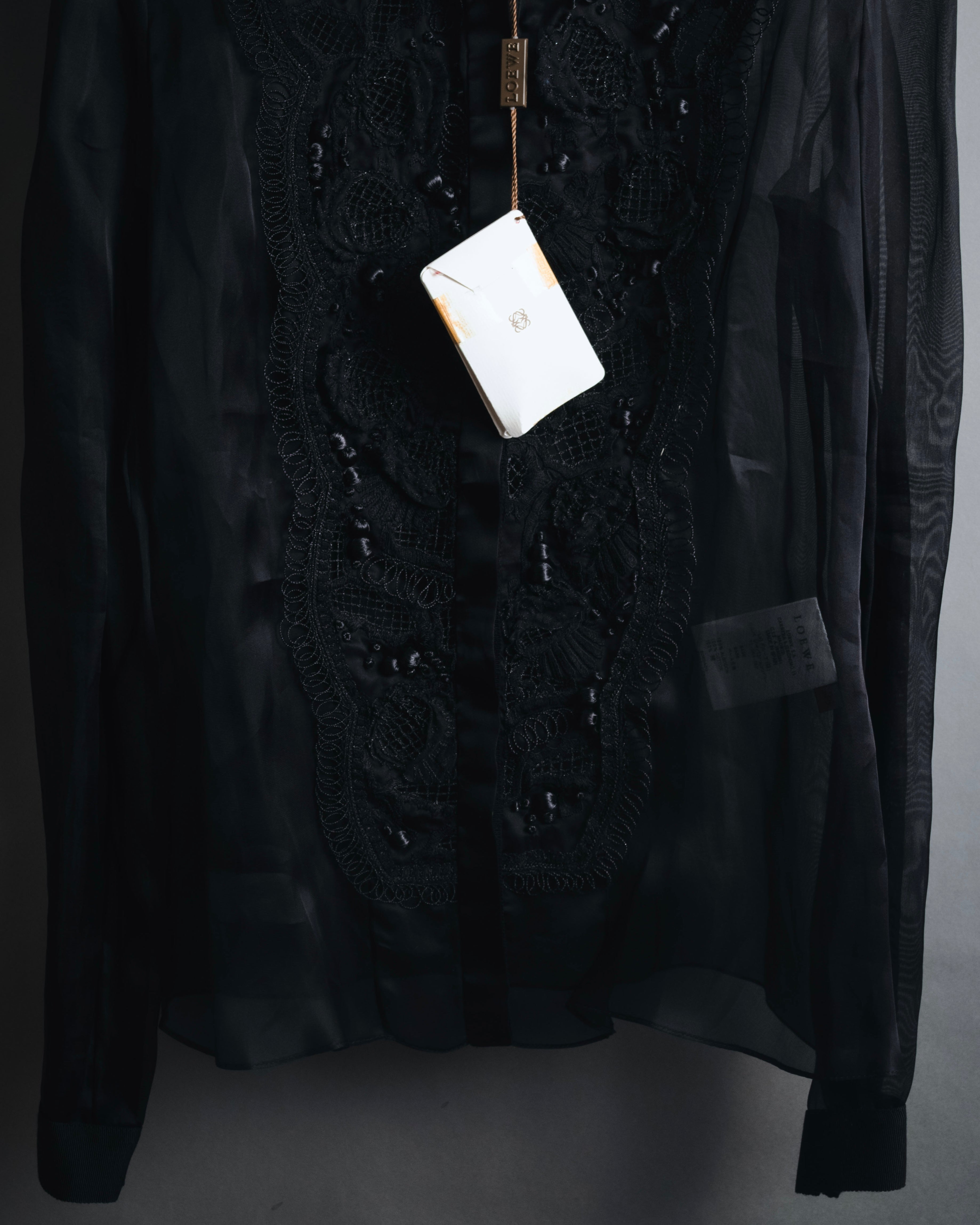 "LOEWE" 2014AW Sheer embroidered shirt