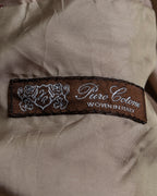 "Vintage brushed peak lapel 1 button tailored jacket"