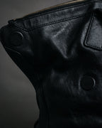 “Alexander McQueen” 2000’s Soft leather zip tote bag