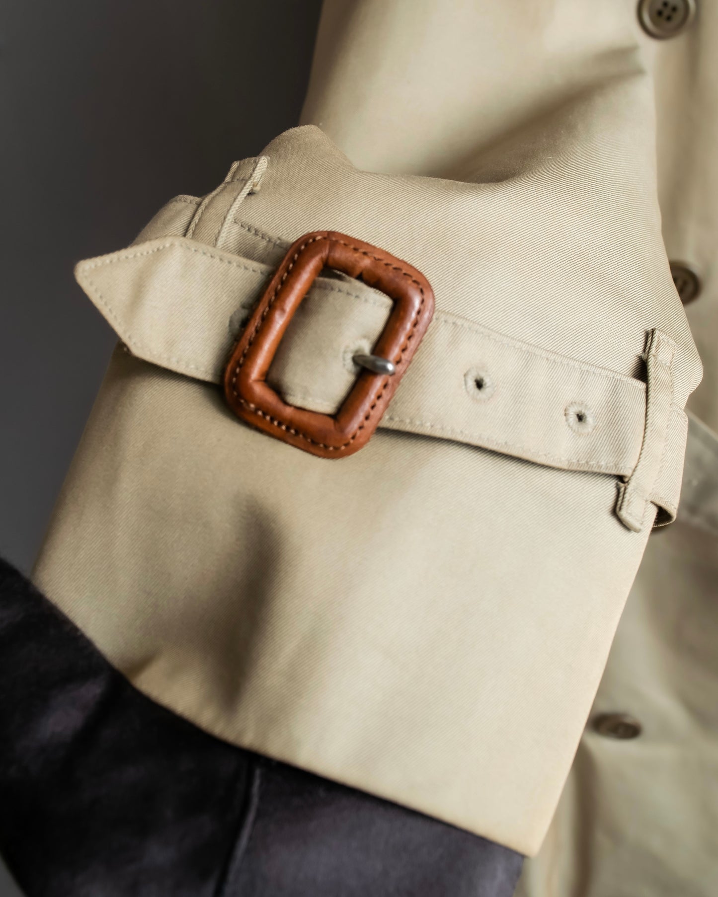 "BURBERRYS" Traditional belt design long length trench coat