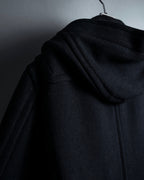 "BURBERRY" Classic detailing melton wool duffle coat