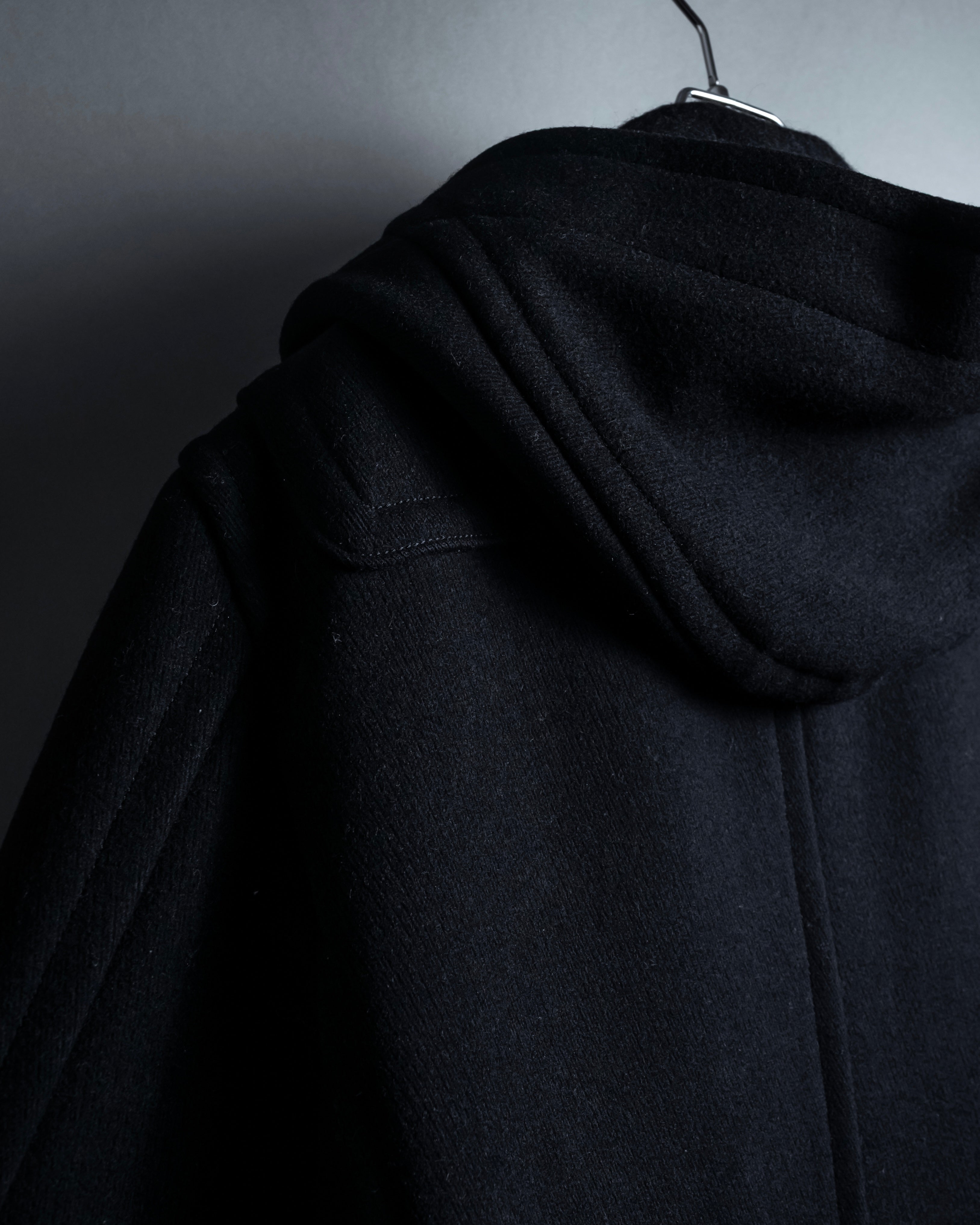 "BURBERRY" Classic detailing melton wool duffle coat