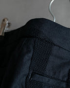 "ISSEY MIYAKE FETE" Fabric change stripe pattern wide slacks