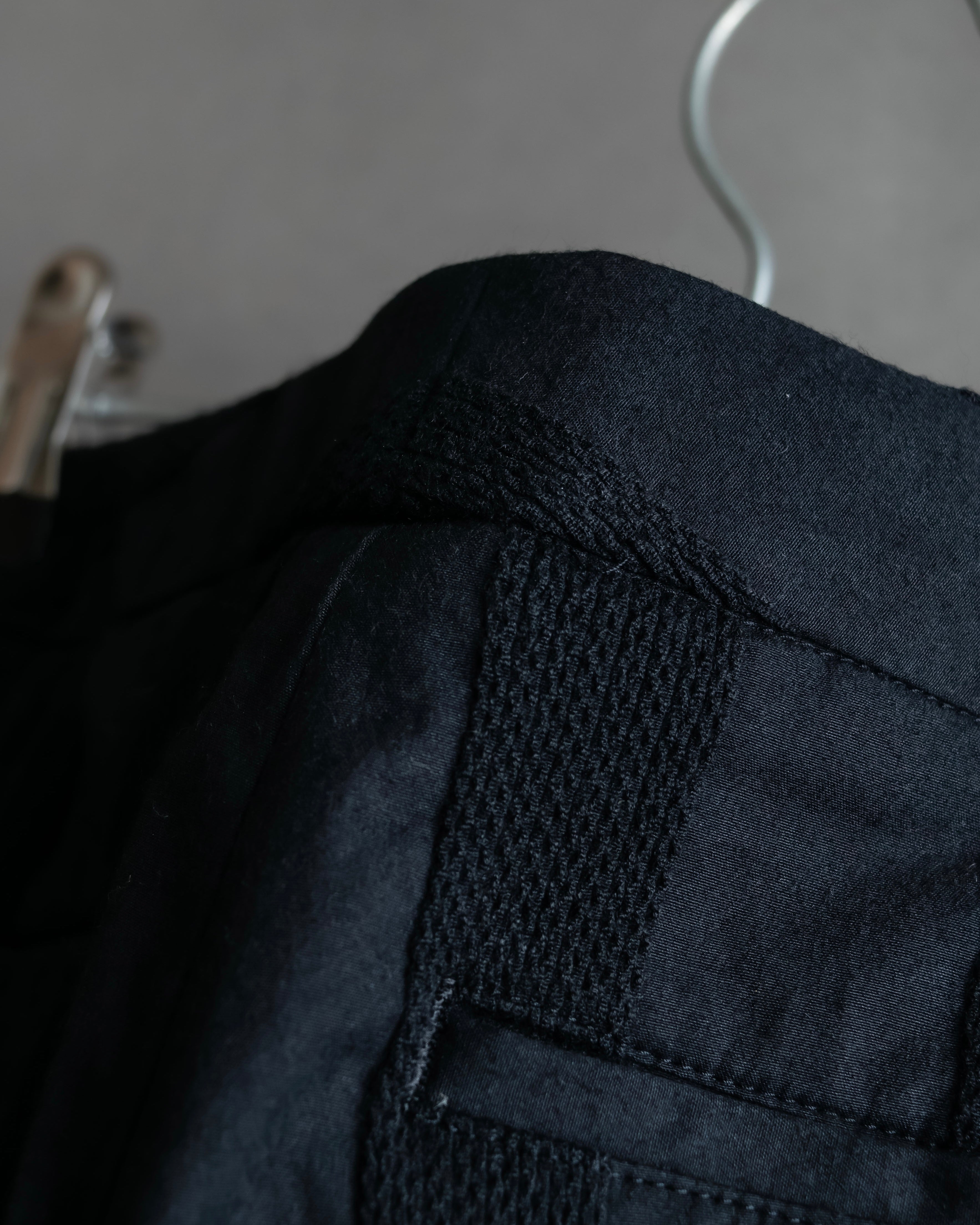 "ISSEY MIYAKE FETE" Fabric change stripe pattern wide slacks