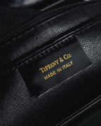 "Tiffany & Co." 80’s-90’s Structured ribbed leather top-handle bag