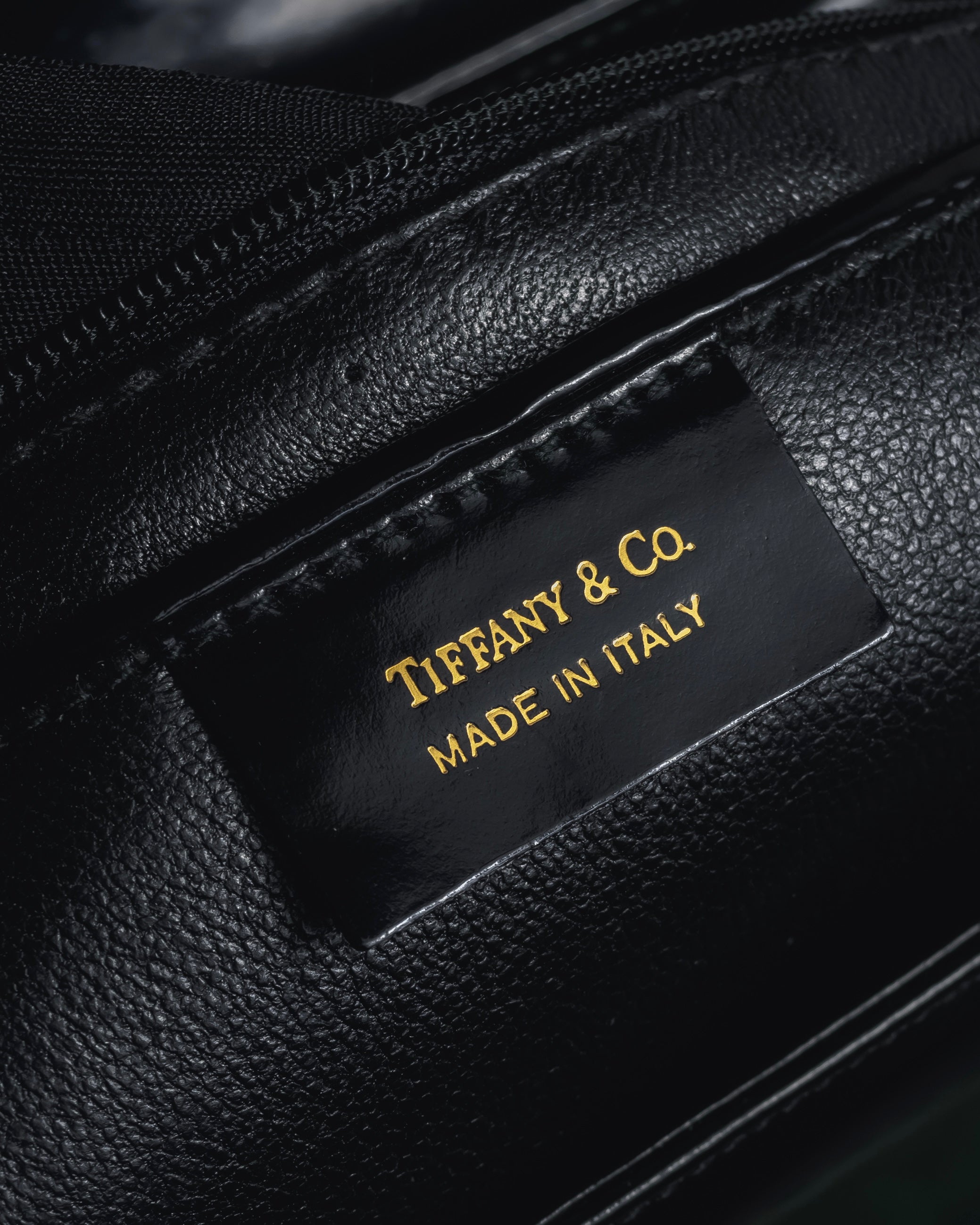 "Tiffany & Co." 80’s-90’s Structured ribbed leather top-handle bag