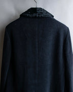 "Max Mara"
 Swakara fer collar oversized wrap style chester coat