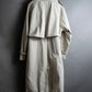 "MARILYN DE PEREL" Covered button detail  Ivory feminine trench coat