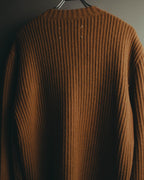 "Maison Margiela" 2021AW Textured ribbed crewneck sweater