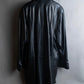 "PIERRE BALMAIN" Oversized double-breasted lamb leather tailored jacket