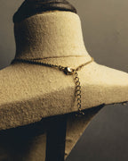 "Christian Dior" 90's-00's Crystal cd logo pendant necklace