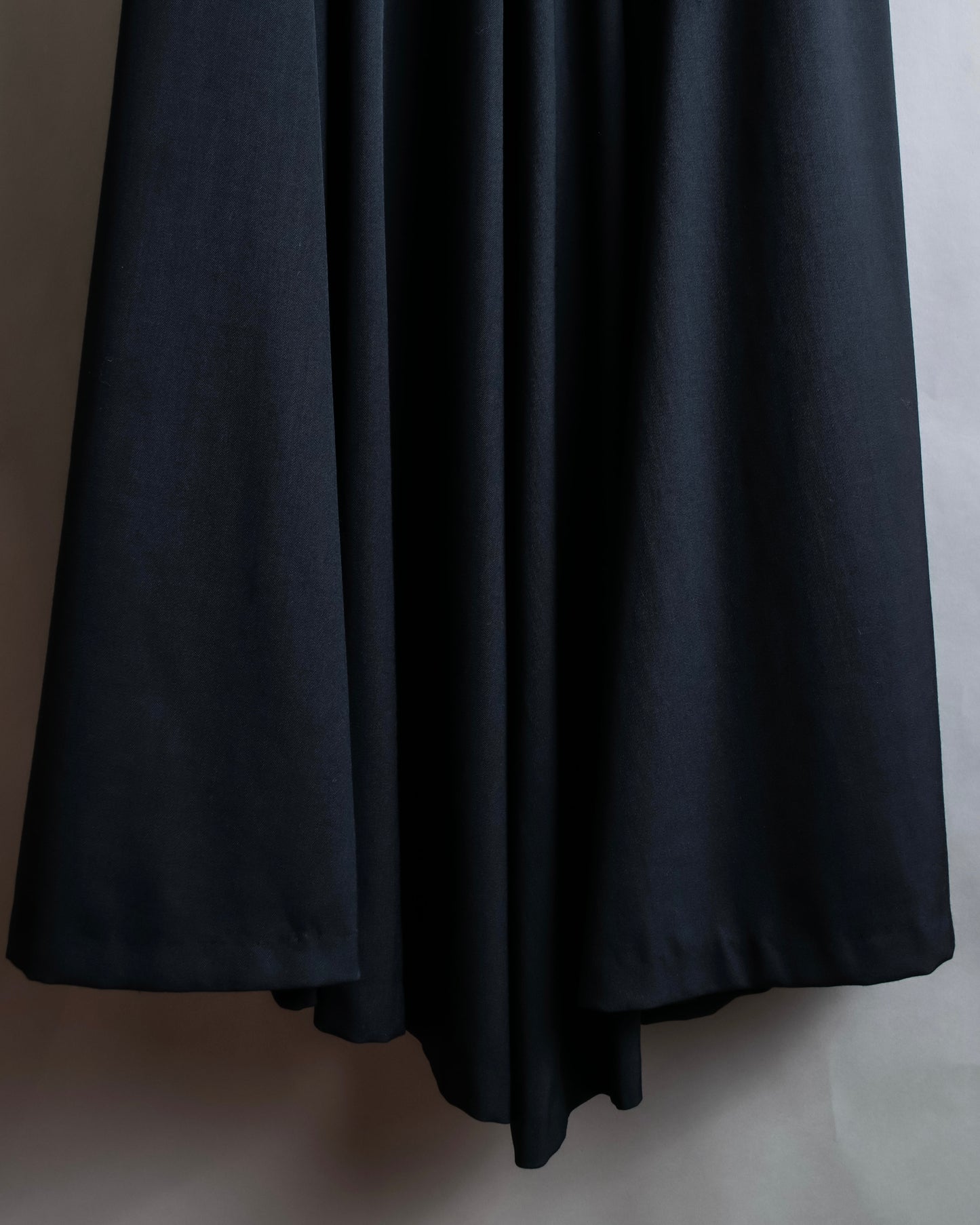 "JEAN PAUL GAULTIER" Asymmetric front＆rear design maxi length wool skirt