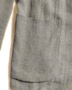 HERMES/ Pure Linen Oversized Single Breasted Tailored Jacket Beige