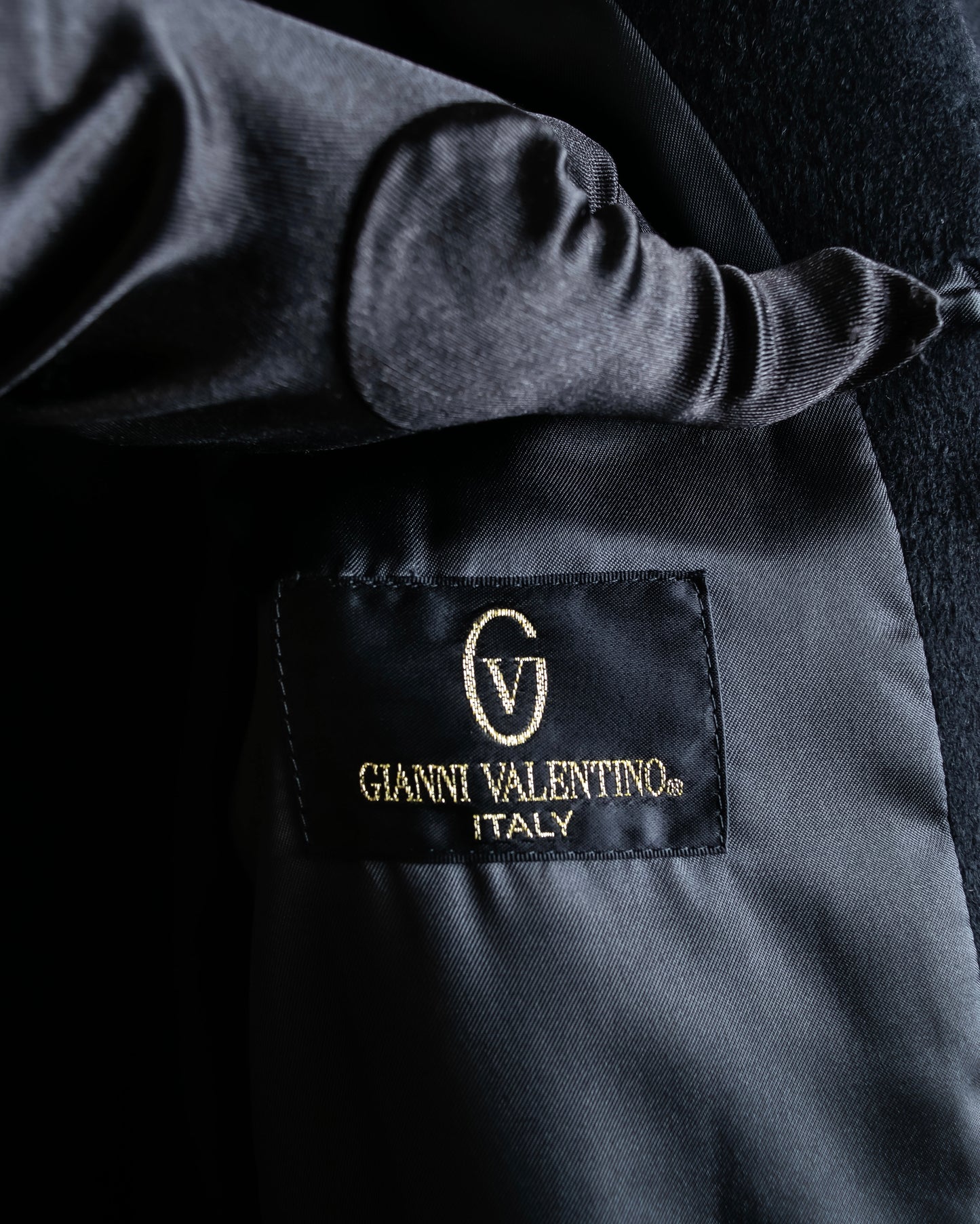 "GIANNI VALENTINO" 100% cashmere oversized chesterfield coat