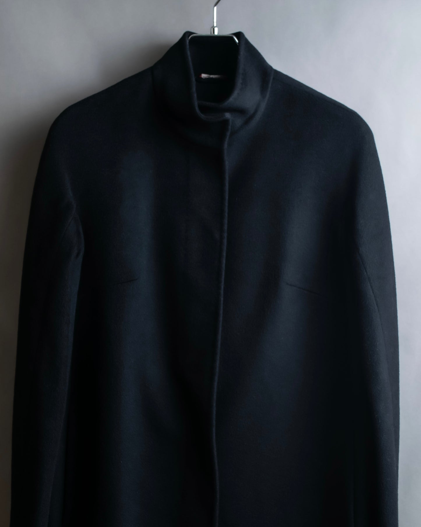 "Max Mara" Stand neck fly front mid length coat