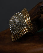 "GUCCI" Interlocking G rhinestone design dome-shaped ring