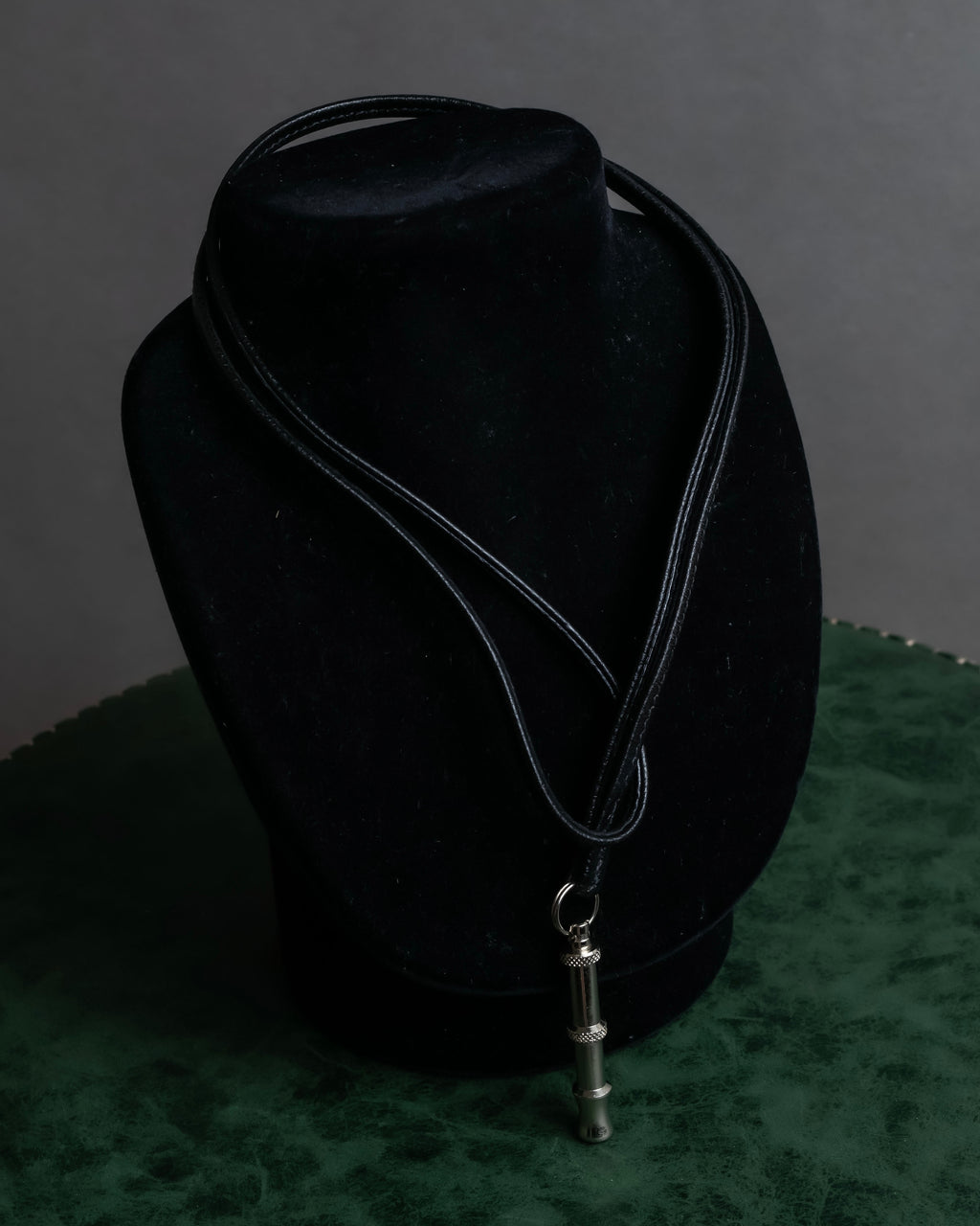 "HERMES" Le Sifflet à Ultrason series whistle motif leather necklace