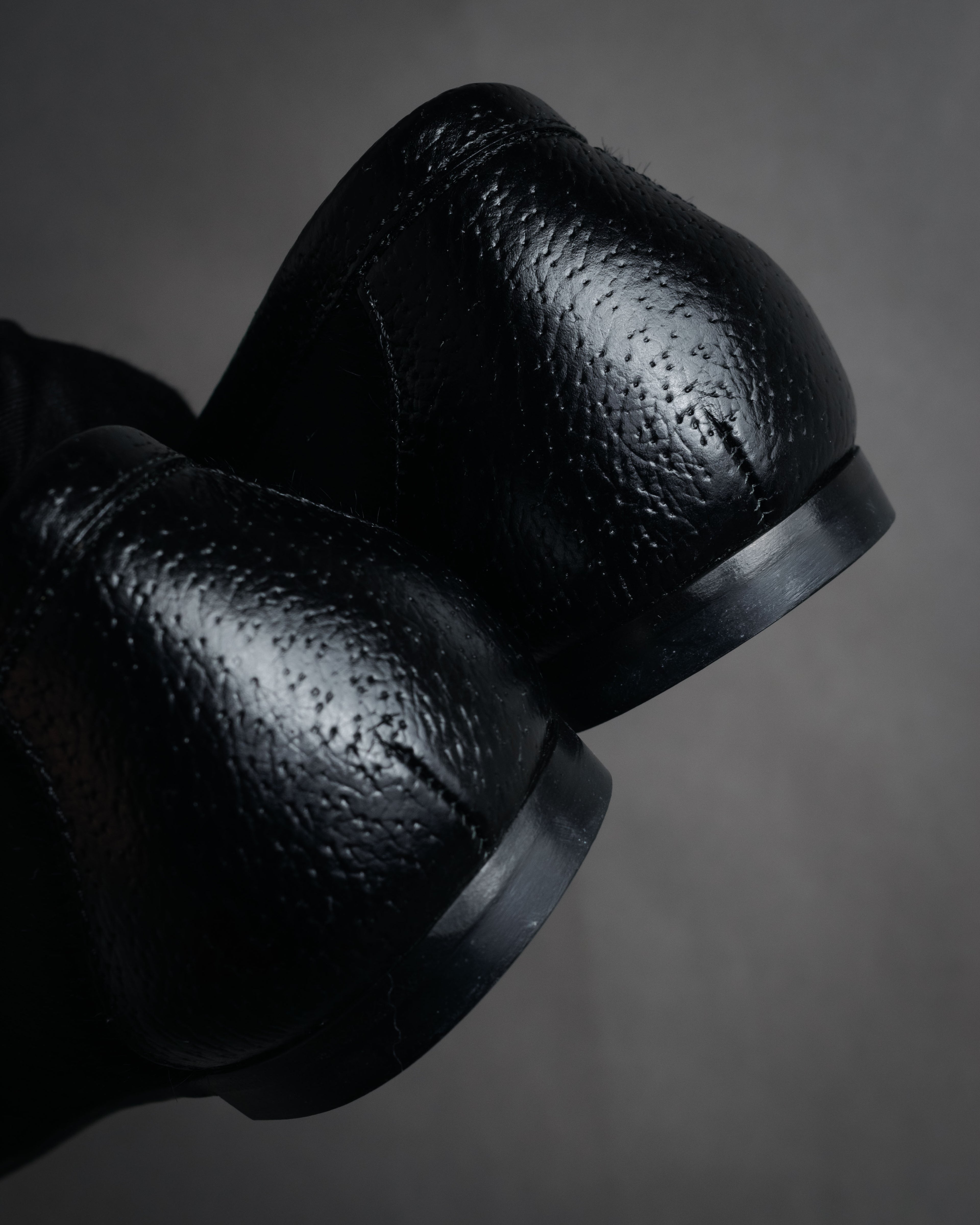 “SALVATORE FERRAGAMO” 00’s Haircalf crystal ornament shoes