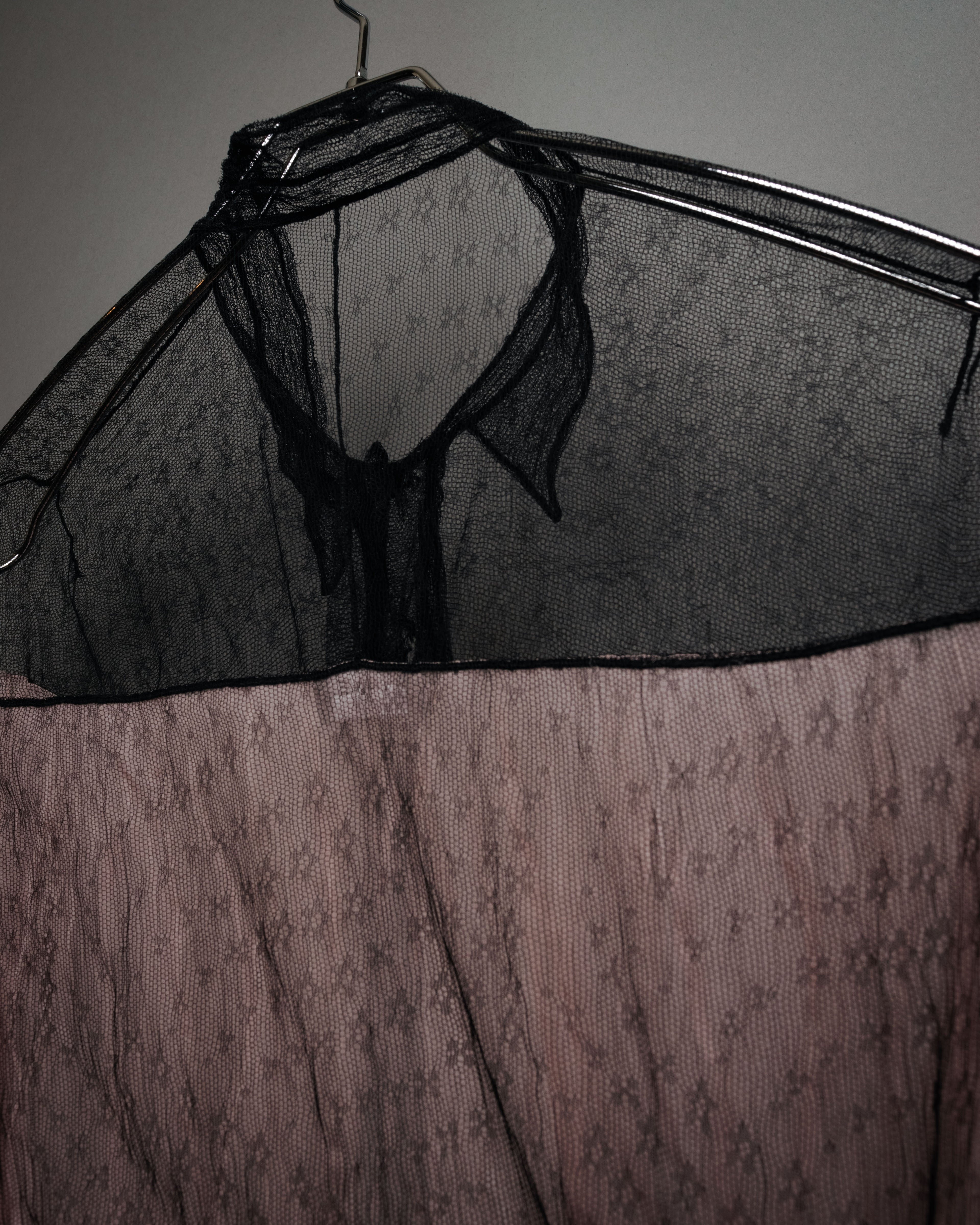 -SPECIAL- “CHANEL” 2014-2019 Sheer lace bow blouse