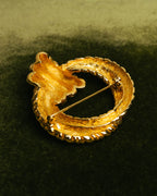 "Christian Dior" 80's-90's Sculptural gold tone brooch
