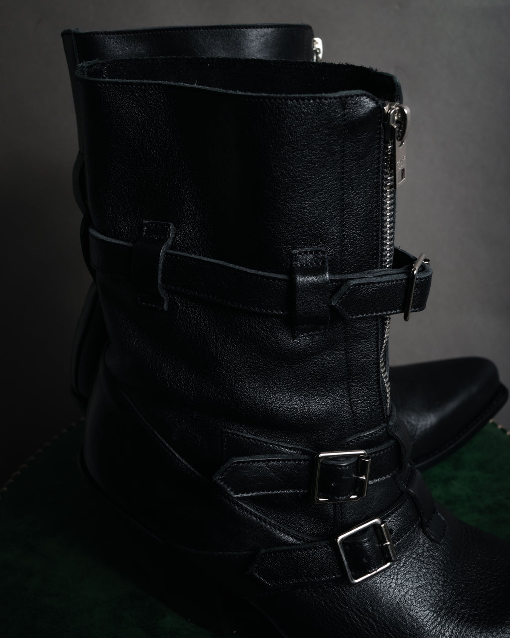 “CELINE” 19-23 Multi buckle zip biker boots