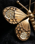 "Christian Dior" Butterfly motif gold brooch