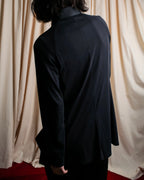 "YOHJI YAMAMOTO +NOIR" 21SS Drape panel design oversized shirt jacket