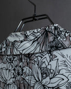 "GUCCI" Monotone floral print wrap dress