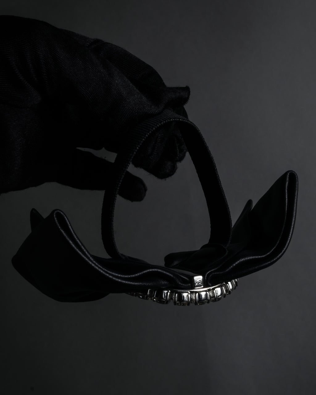 "GUCCI" Michele design ribbon crystal buckle pumps