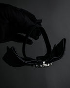 "GUCCI" Michele design ribbon crystal buckle pumps