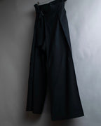 "YOHJI YAMAMOTO +NOIR" Asymmetrical slit sarouel slacks