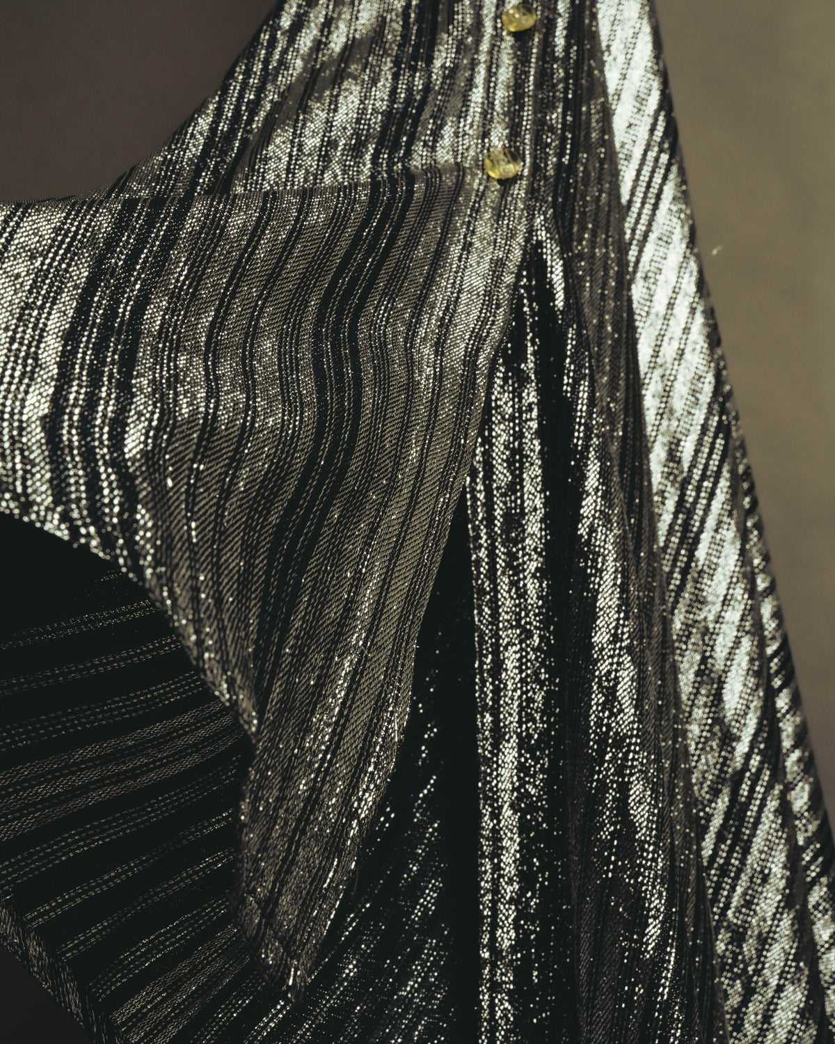 "ENRICO COVERI" 80's-90's Metallic flared maxi skirt